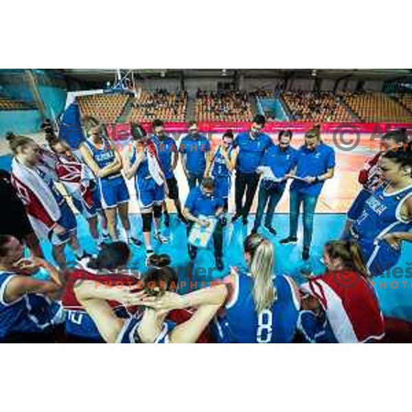 Team Slovenia during women’s friendly basketball match between Slovenia and Croatia in Dvorana Lukna, Maribor, Slovenia on June 11, 2022. Photo: Jure Banfi/www.alesfevzer.com