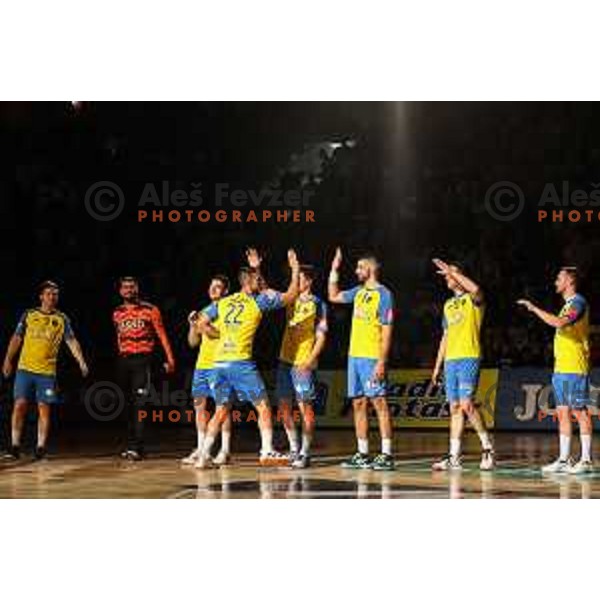 in action during friendly match between Celje Pivovarna Lasko and Barcelona in Celje, Slovenia on June 11, 2022