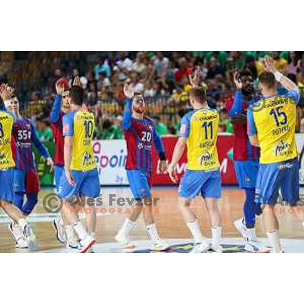 in action during friendly match between Celje Pivovarna Lasko and Barcelona in Celje, Slovenia on June 11, 2022