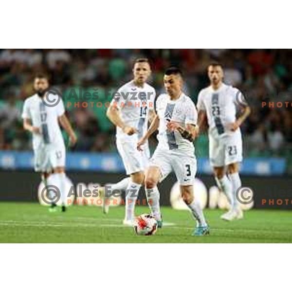 Gregor Sikosek in action during UEFA Nations league football match between Slovenia and Serbia in SRC Stozice, Ljubljana, Slovenia on June 12, 2022 