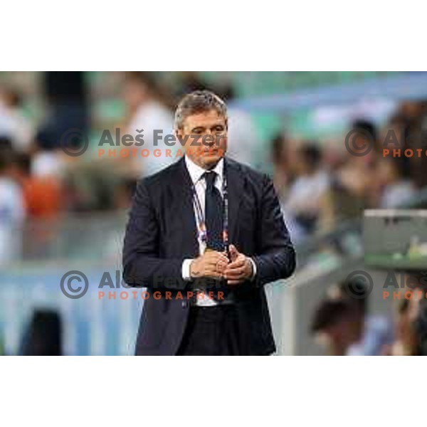 Dragan Piksi Stojkovic, head coach of Serbia during UEFA Nations league football match between Slovenia and Serbia in SRC Stozice, Ljubljana, Slovenia on June 12, 2022 
