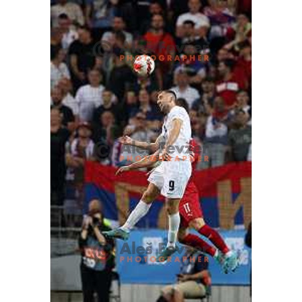 action during UEFA Nations league football match between Slovenia and Serbia in SRC Stozice, Ljubljana, Slovenia on June 12, 2022
