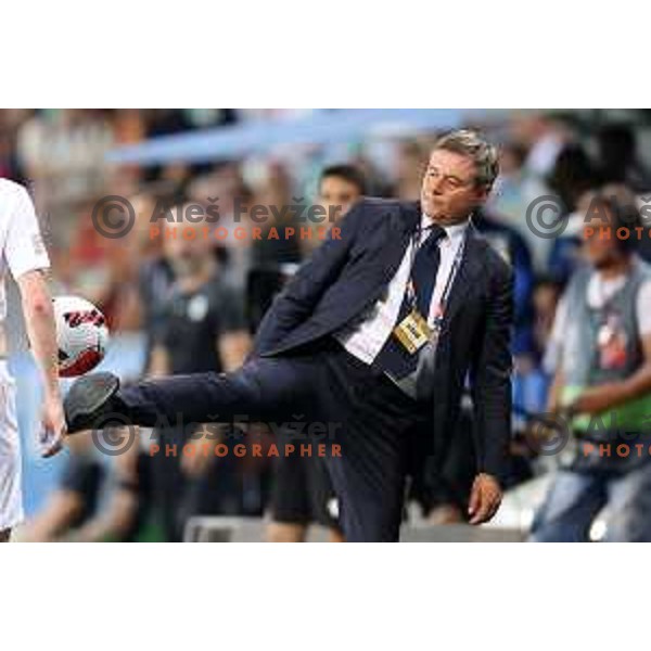 Dragan Piksi Stojkovic, head coach of Serbia during UEFA Nations league football match between Slovenia and Serbia in SRC Stozice, Ljubljana, Slovenia on June 12, 2022 