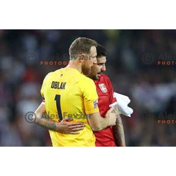 Jan Oblak during UEFA Nations league football match between Slovenia and Serbia in SRC Stozice, Ljubljana, Slovenia on June 12, 2022 