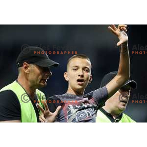 action during UEFA Nations league football match between Slovenia and Serbia in SRC Stozice, Ljubljana, Slovenia on June 12, 2022
