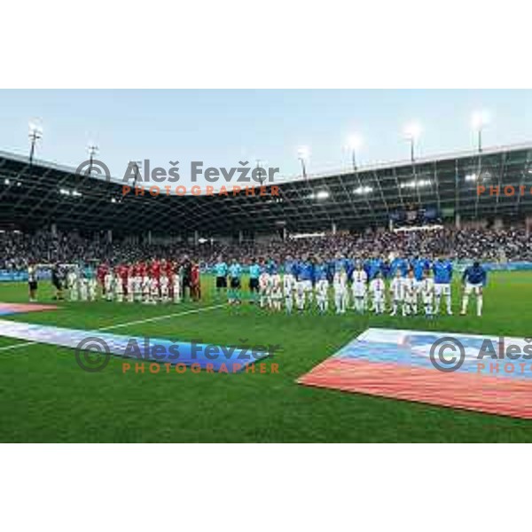 action during UEFA Nations league football match between Slovenia and Serbia in SRC Stozice, Ljubljana, Slovenia on June 12, 2022