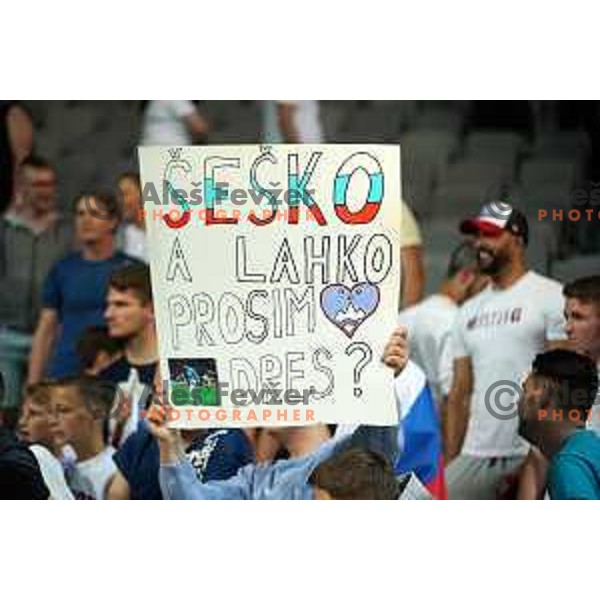 Benjamin Sesko in action during UEFA Nations league football match between Slovenia and Serbia in SRC Stozice, Ljubljana, Slovenia on June 12, 2022 