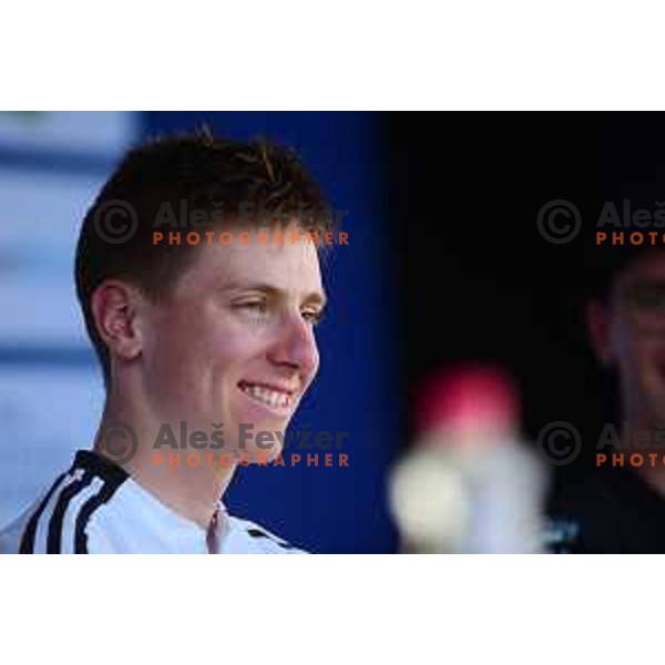 Tadej Pogacar (UAE) during press conference in Nova Gorica before start of professional cycling race Dirka po Sloveniji- Tour of Slovenia on June 14, 2022 