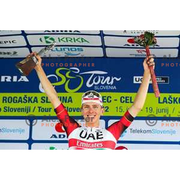 Tadej Pogacar, winner of third stage of professional cycling race Dirka po Sloveniji- Tour of Slovenia from Zalec to Celje on June 17, 2022