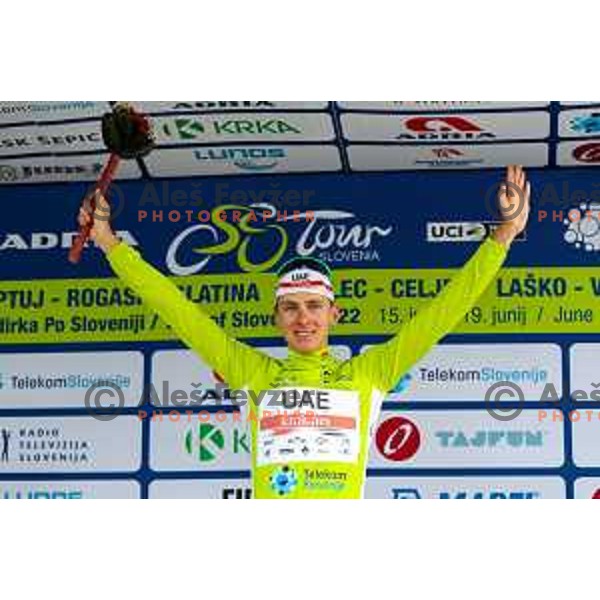 Tadej Pogacar, winner of third stage of professional cycling race Dirka po Sloveniji- Tour of Slovenia from Zalec to Celje on June 17, 2022