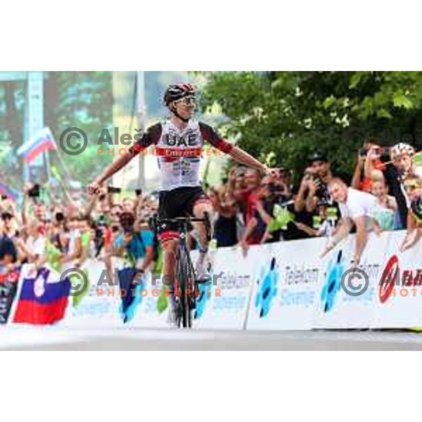Tadej Pogacar, winner of third stage of professional cycling race Dirka po Sloveniji- Tour of Slovenia from Zalec to Celje on June 17, 2022