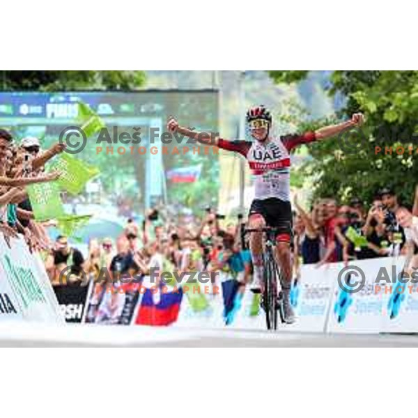 Tadej Pogacar, winner of third stage of professional cycling race Dirka po Sloveniji- Tour of Slovenia from Zalec to Celje on June 17, 2022