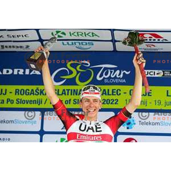 Tadej Pogacar, winner of third stage of professional cycling race Dirka po Sloveniji- Tour of Slovenia from Zalec to Celje on June 17, 2022