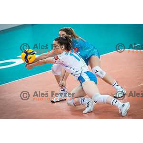 Lorena Lorber Fijok in action during CEV Volleyball European Silver League 2022 Women volleyball match between Slovenia and Portugal in SD Lukna, Maribor, Slovenia on June 18, 2022. Photo: Jure Banfi/www.alesfevzer.com