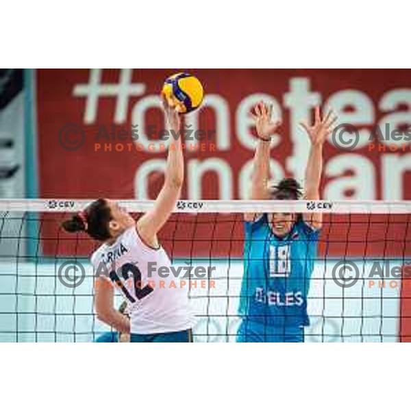 in action during CEV Volleyball European Silver League 2022 Women volleyball match between Slovenia and Portugal in SD Lukna, Maribor, Slovenia on June 18, 2022. Photo: Jure Banfi/www.alesfevzer.com