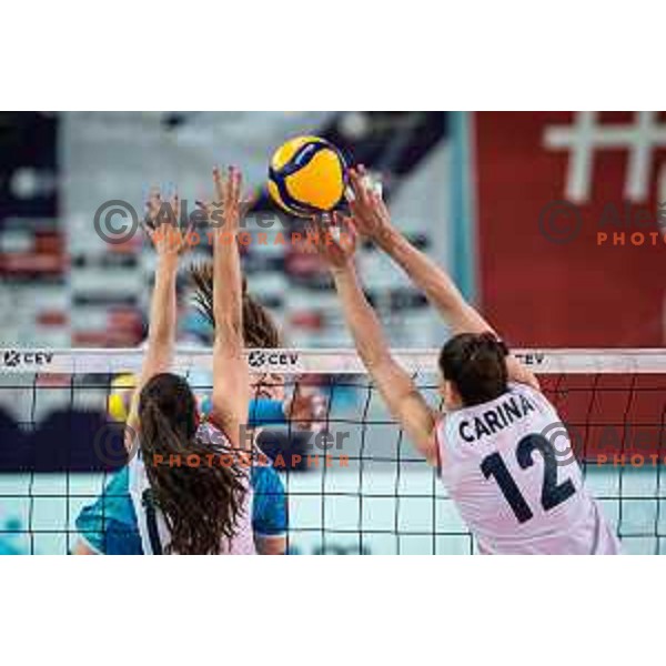 in action during CEV Volleyball European Silver League 2022 Women volleyball match between Slovenia and Portugal in SD Lukna, Maribor, Slovenia on June 18, 2022. Photo: Jure Banfi/www.alesfevzer.com