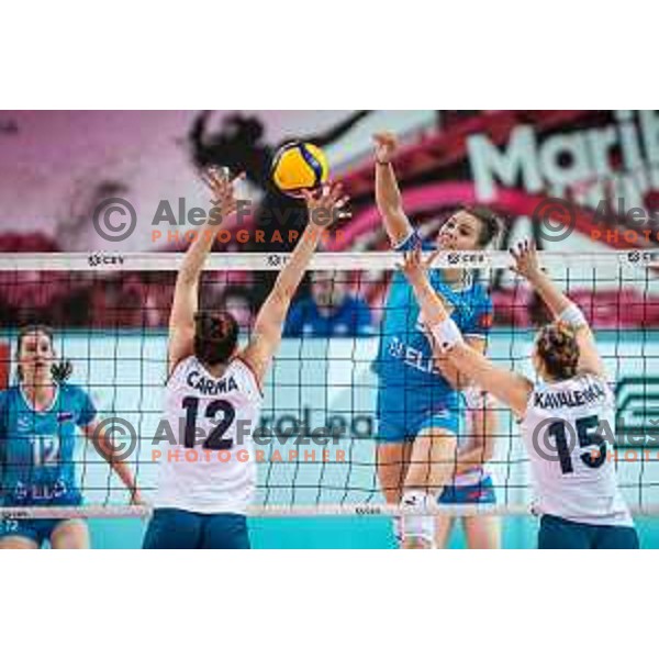 Sasa Planinsec in action during CEV Volleyball European Silver League 2022 Women volleyball match between Slovenia and Portugal in SD Lukna, Maribor, Slovenia on June 18, 2022. Photo: Jure Banfi/www.alesfevzer.com