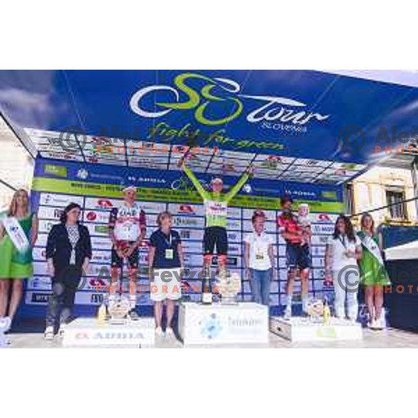 Tadej Pogacar (UAE) winner of fifth stage of professional cycling race and overall winner of Dirka po Sloveniji- Tour of Slovenia from Vrhnika to Novo Mesto on June 19, 2022
