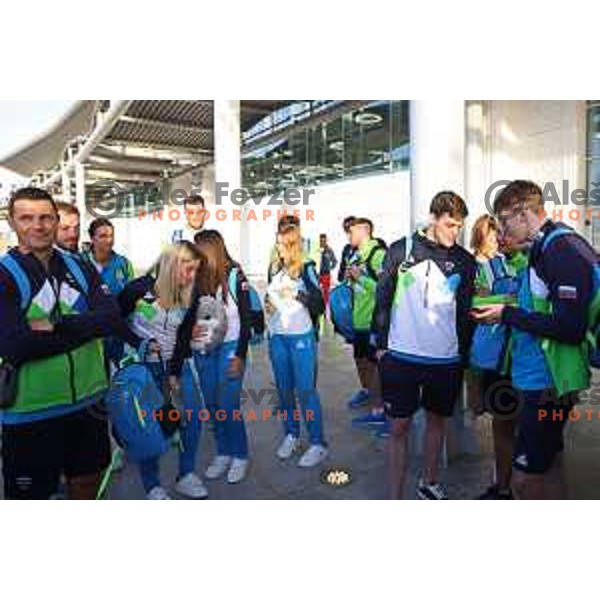 Peter John Stevens during arrival of second group of Team Slovenia to Ahmed Ben Bella International Airport for Mediterranean Games in Oran, Algeria on June 27, 2022