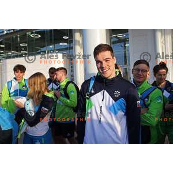 Peter John Stevens during arrival of second group of Team Slovenia to Ahmed Ben Bella International Airport for Mediterranean Games in Oran, Algeria on June 27, 2022