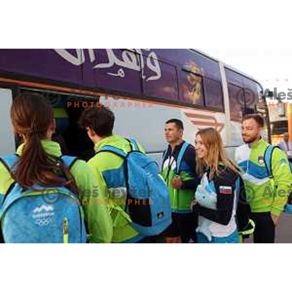 Arrival of second group of Team Slovenia to Ahmed Ben Bella International Airport for Mediterranean Games in Oran, Algeria on June 27, 2022