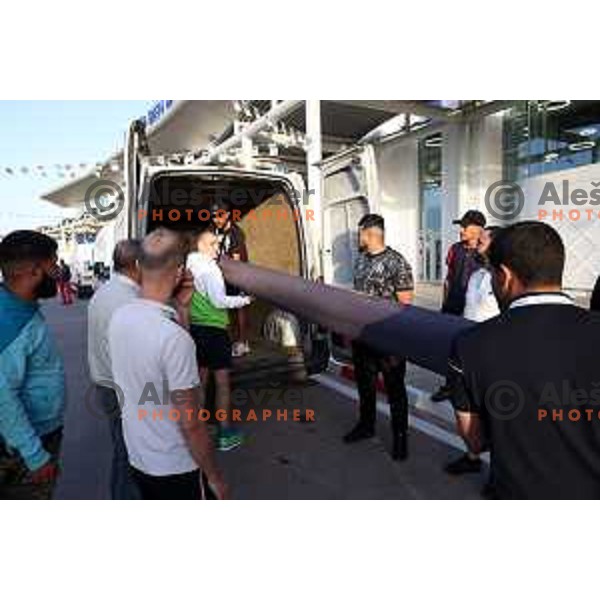 Robert Renner during arrival of second group of Team Slovenia to Ahmed Ben Bella International Airport for Mediterranean Games in Oran, Algeria on June 27, 2022