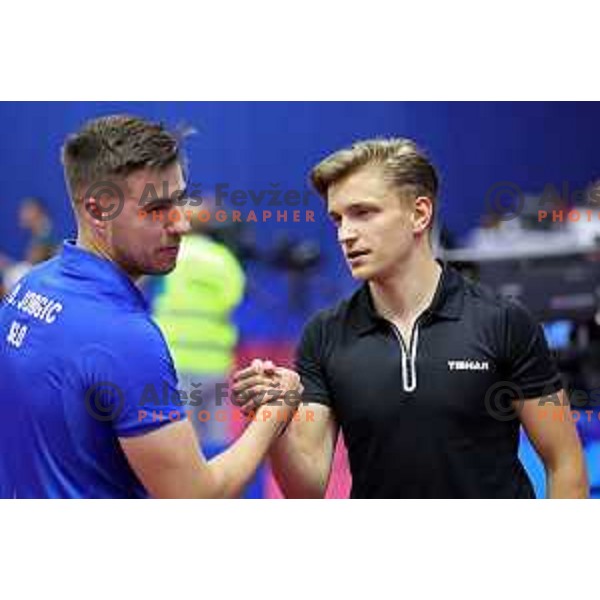 Darko Jorgic and Peter Hribar (SLO) in Table Tenis at Mediterranean Games in Oran, Algeria on June 27, 2022