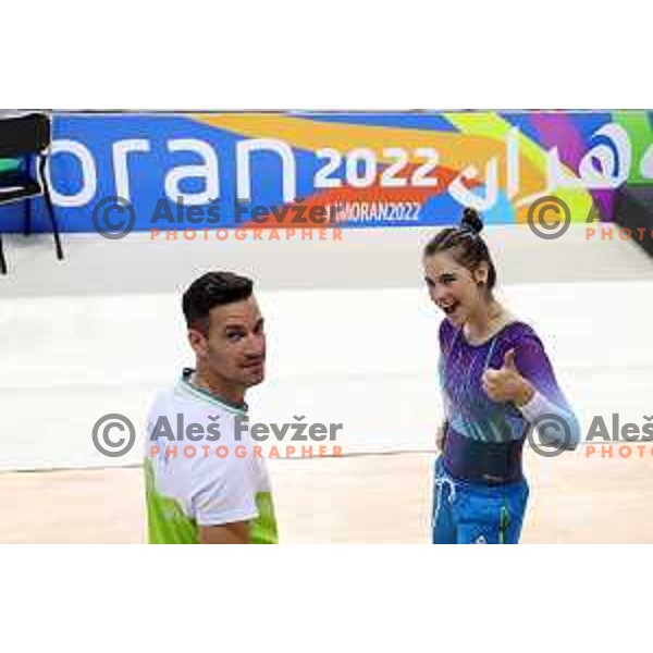 Sara King of Slovenia competes in Women’s all-round Artistic Gymnastics at Mediterranean Games in Oran, Algeria on June 28, 2022
