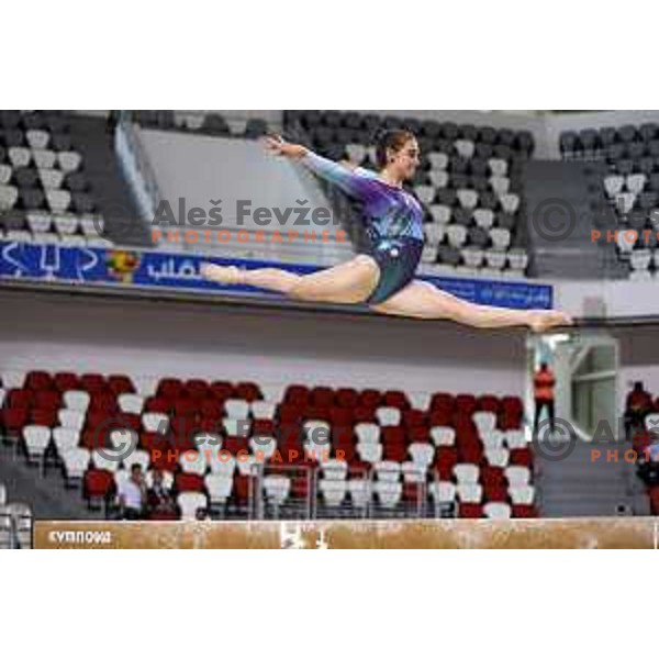 Sara King of Slovenia competes in Women’s all-round Artistic Gymnastics at Mediterranean Games in Oran, Algeria on June 28, 2022
