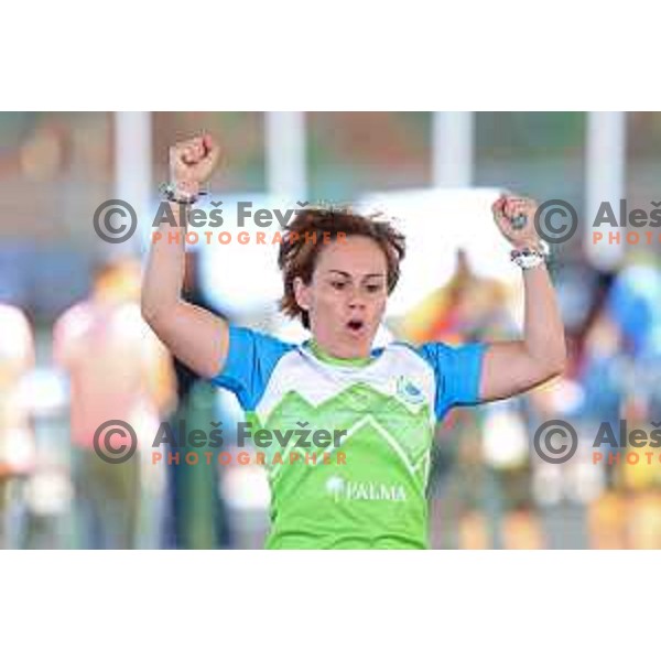 Tadeja Petric of Slovenia, winner of bronze medal in Bowls Lyonaisse Precision at Mediterranean Games in Oran, Algeria on June 29, 2022
