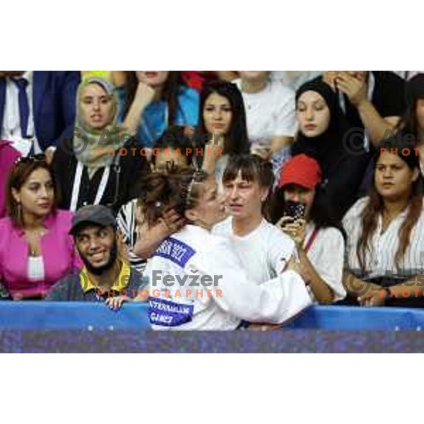 Marusa Stangar of Slovenia, winner of bronze medal in Women’s Judo -48 category at Mediterranean Games in Oran, Algeria on June 29, 2022