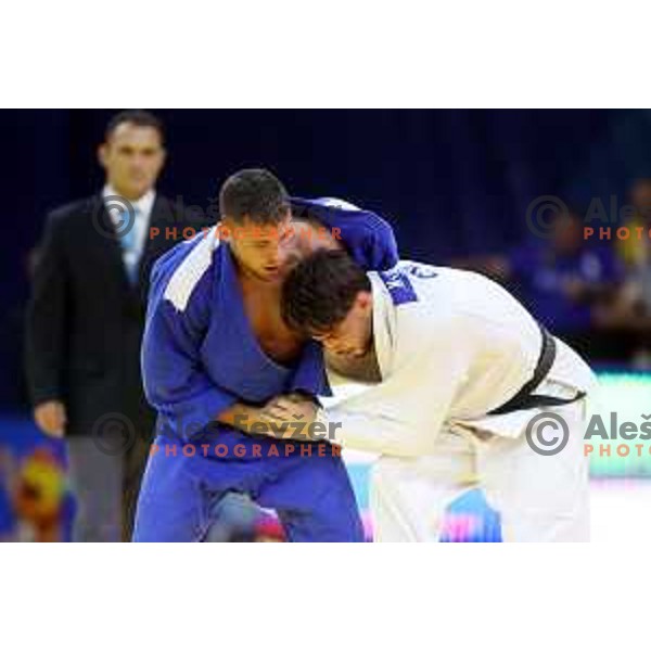 Martin Hojak competes in Men\'s Judo -73 kg at Mediterranean Games in Oran, Algeria on June 30, 2022