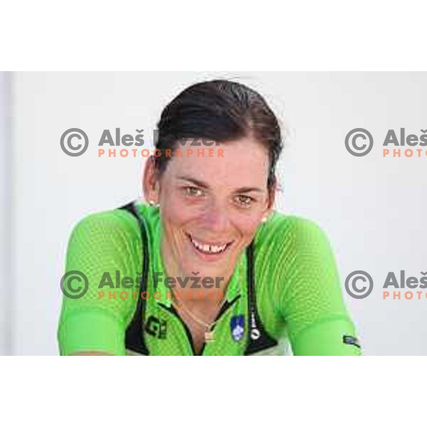 Eugenia Bujak (SLO), winner of silver medal in Women\'s Time trial at Mediterranean Games in Oran, Algeria on June 30, 2022