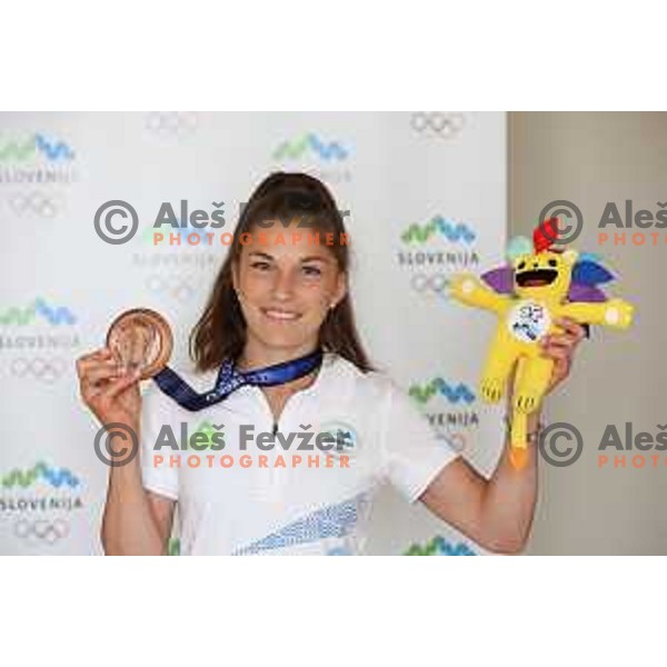 Marusa Stangar of team Slovenia, winner of bronze medal at Mediterranean Games in Oran, Algeria on June 30, 2022