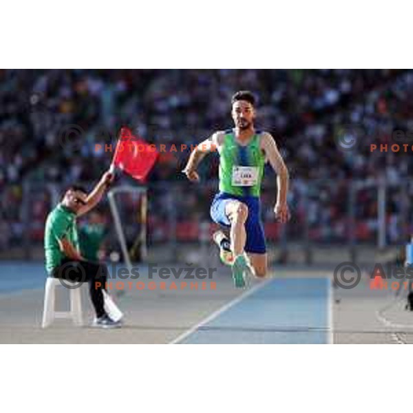 Jan Luxa (SLO) competes in Men\'s Triple jump at Mediterranean Games in Oran, Algeria on June 30, 2022