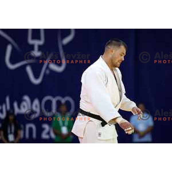 Victorius Vito Dragic (SLO) at Men\'s Judo category +100 kg at Mediterranean Games in Oran, Algeria on July 1, 2022