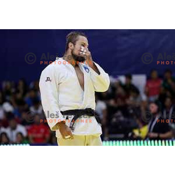 Narsej Lackovic (SLO) competes at Men\'s Judo category -100 kg at Mediterranean Games in Oran, Algeria on July 1, 2022 