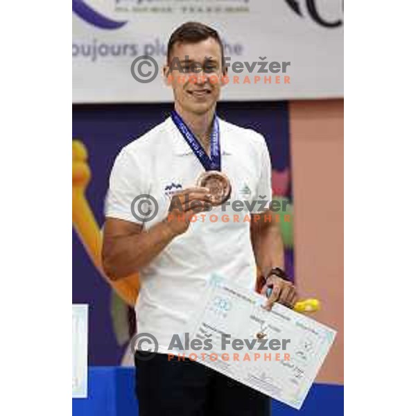Andraz Krapez, winner of bronze medal in Badminton at Mediterranean Games in Oran, Algeria on June 30, 2022