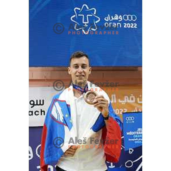 Andraz Krapez, winner of bronze medal in Badminton at Mediterranean Games in Oran, Algeria on June 30, 2022