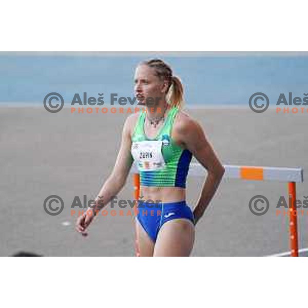 Agata Zupin (SLO) competes in Women\'s 400 meters hurdles at Mediterranean Games in Oran, Algeria on June 30, 2022
