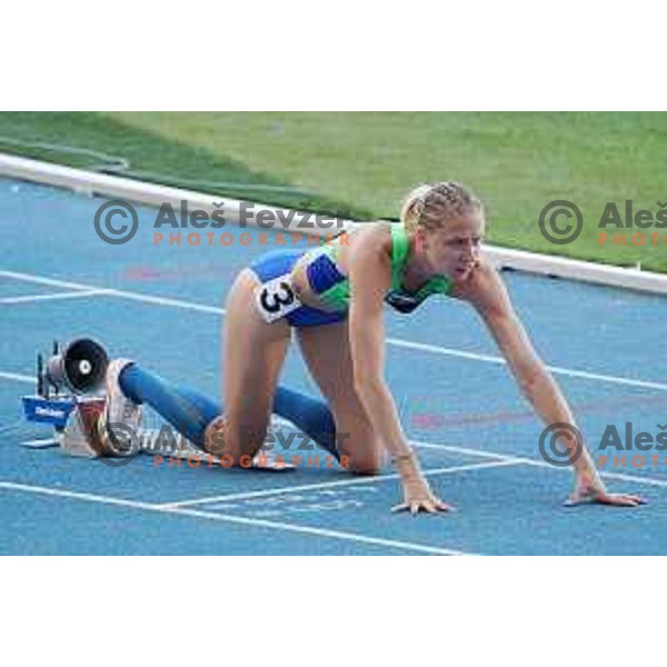 Agata Zupin (SLO) competes in Women\'s 400 meters hurdles at Mediterranean Games in Oran, Algeria on June 30, 2022