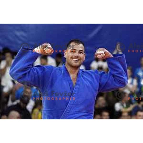 Vito Dragic (SLO), gold medalist in Men\'s Judo category +100 kg at Mediterranean Games in Oran, Algeria on July 1, 2022