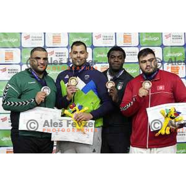 Vito Dragic (SLO), gold medalist in Men\'s Judo category +100 kg at Mediterranean Games in Oran, Algeria on July 1, 2022