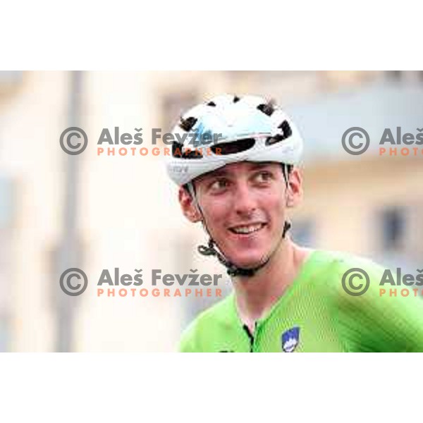 Bostjan Murn at the finish of Men’s Cycling Road race at Mediterranean Games in Oran, Algeria on July 2, 2022