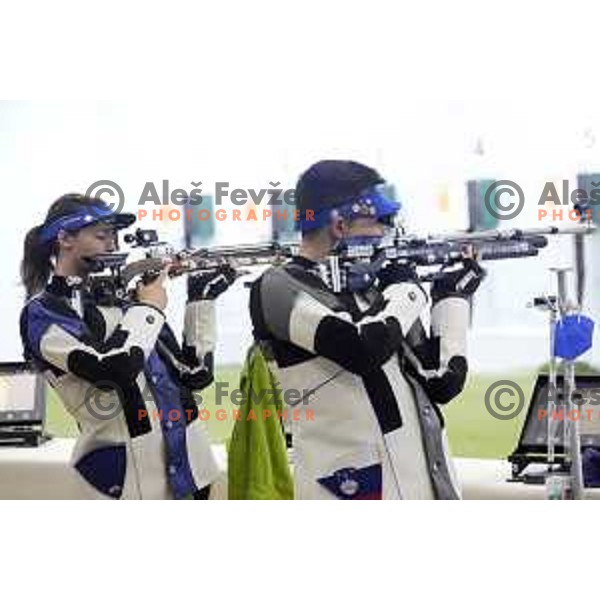 Ziva Dvorsak and Luka Lukic at Mediterranean Games in Oran, Algeria on July 2, 2022