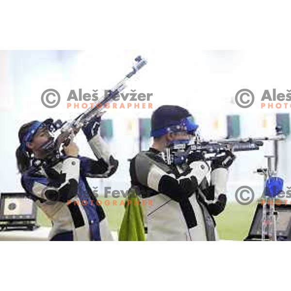 Ziva Dvorsak and Luka Lukic at Mediterranean Games in Oran, Algeria on July 2, 2022
