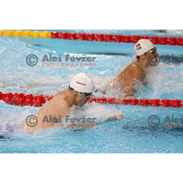 Peter John Stevens (SLO), bronze medalist in men\'s 50 Breaststroke in Swimming at Mediterranean Games in Oran, Algeria on July 2, 2022 