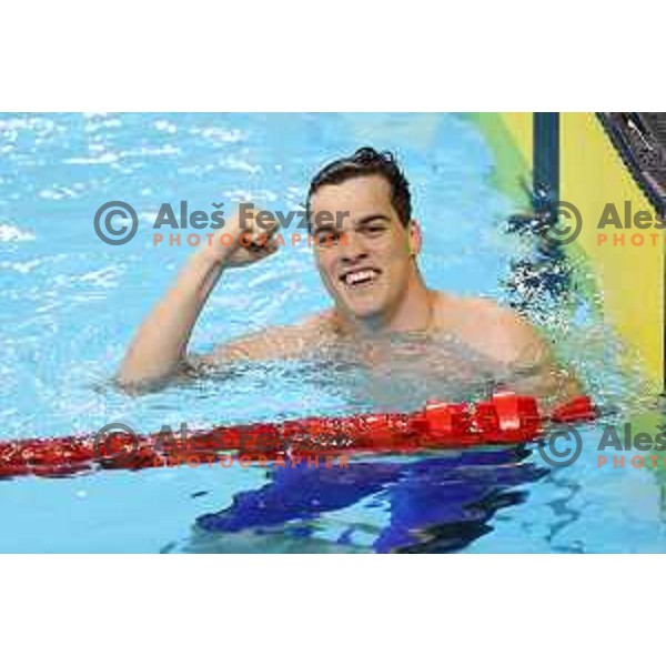 Peter John Stevens (SLO), bronze medalist in men\'s 50 Breaststroke in Swimming at Mediterranean Games in Oran, Algeria on July 2, 2022 
