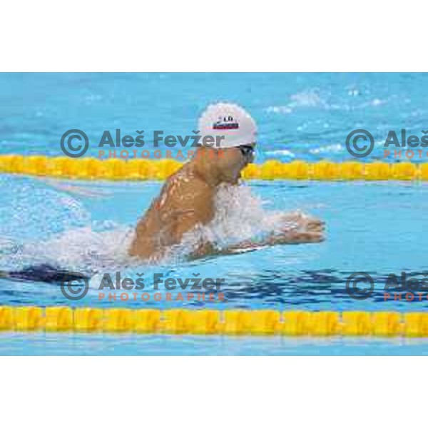 Anze Fers Erzen (SLO), silver medalist in 400 meters Medley in Swimming at Mediterranean Games in Oran, Algeria on July 2, 2022