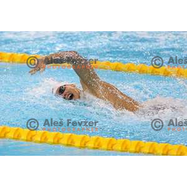 Anze Fers Erzen (SLO), silver medalist in 400 meters Medley in Swimming at Mediterranean Games in Oran, Algeria on July 2, 2022